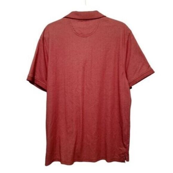 Member's Mark Mens Sz L Red  Solid Short Sleeve Polo Shirt - Picture 7 of 9